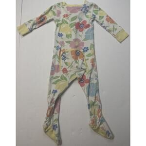 The Beaufort Bonnet Company Floral Footed Pajamas 12-18M Pima Cotton